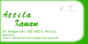 attila kaman business card